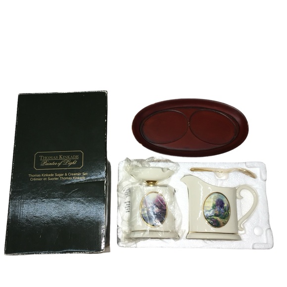 VINTAGE Thomas Kinkade Sugar Creamer Set - Painter of Light - Avon - Picture 2 of 16